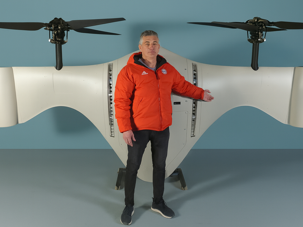 SM300 full-scale prototype with person